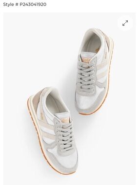 Gola Women's White & Tan Runner Sneakers with Gum Sole